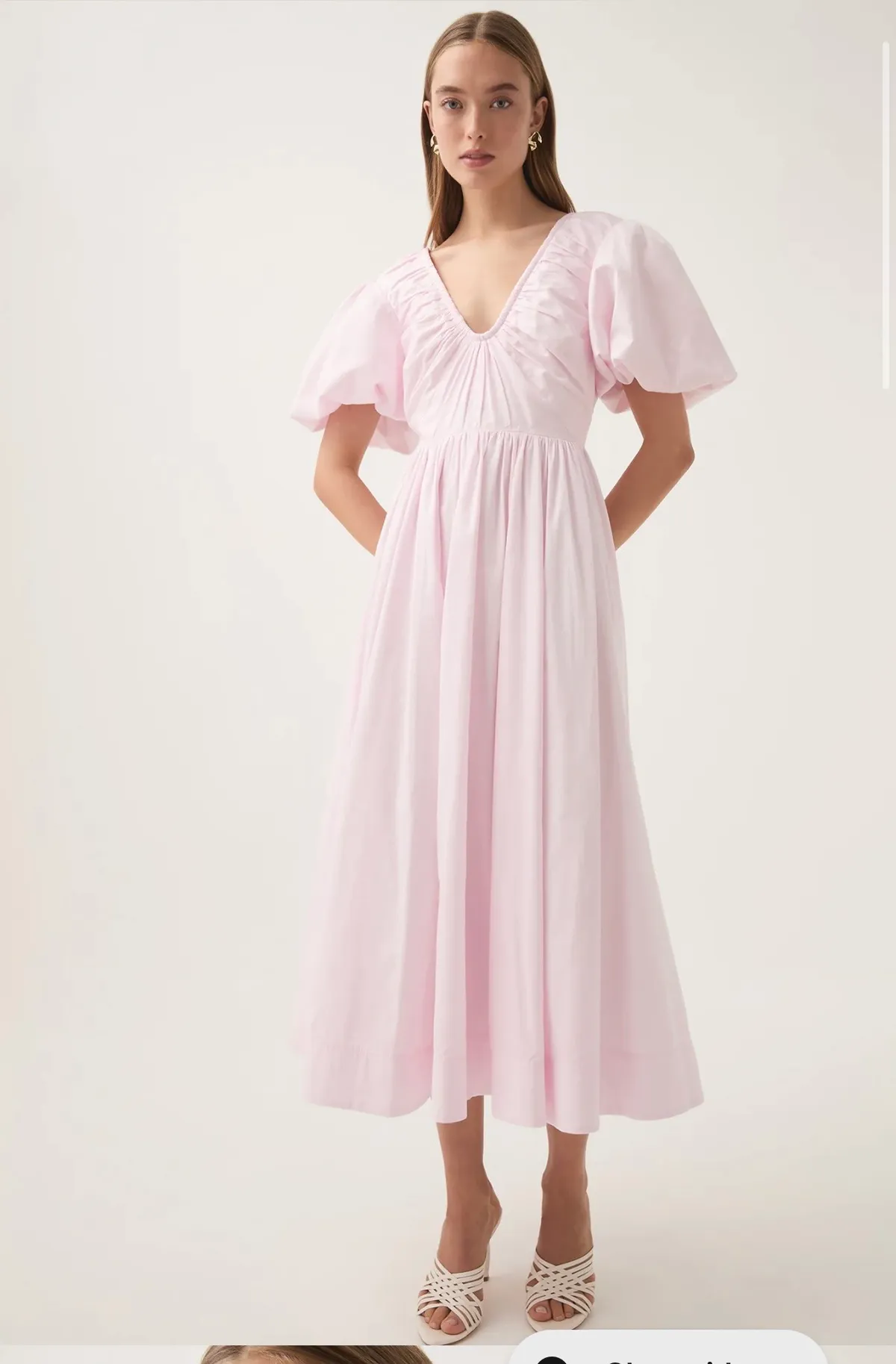 Esmerie Midi Dress Pastel Pink Size 8 by Aje