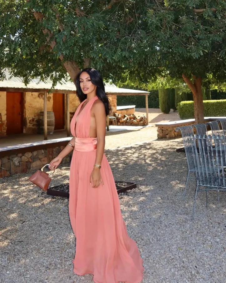 Serena Dress Coral Pink Size S / AU 8 by Arcina Ori