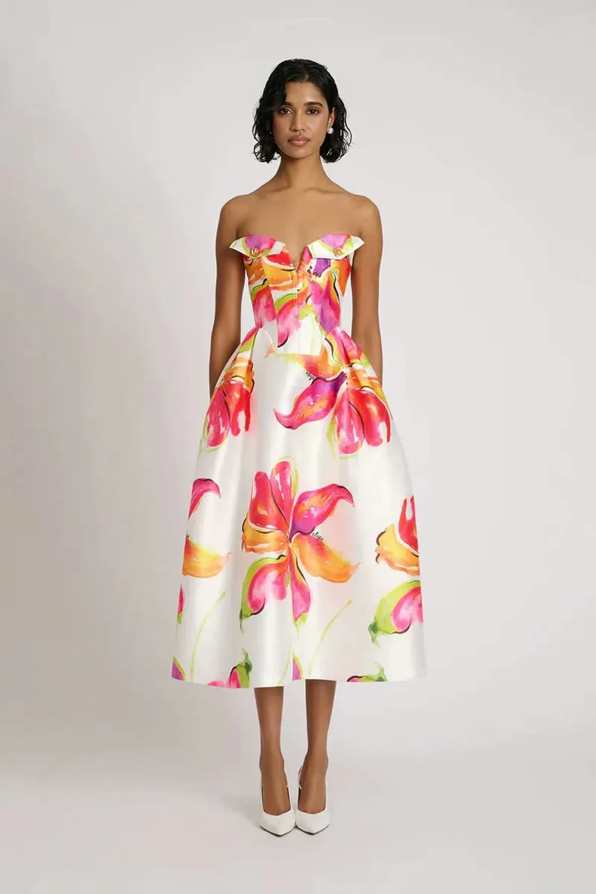 Elis Midi Dress Floral Print Size 6, 8 & 10 by Eliya The Label