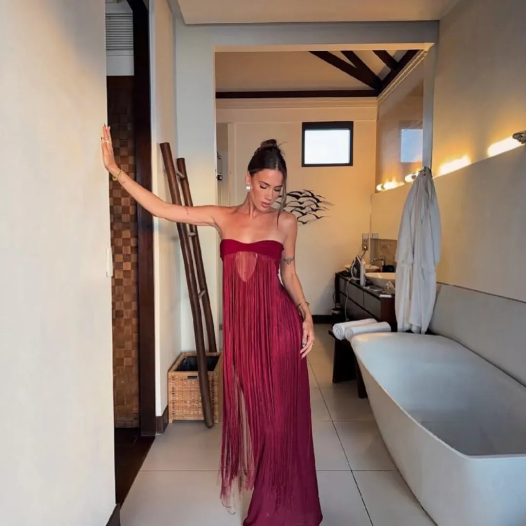 Venus Dress Wine Red Size XS / AU 6, S / AU 8 & M / 10 AU by Deconduarte