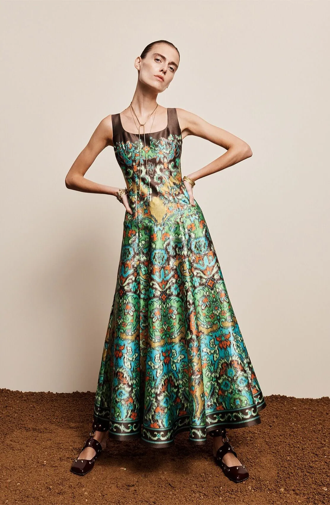 Charlotte Gown Midi Dress Green Size 8 & 12 by Alemais