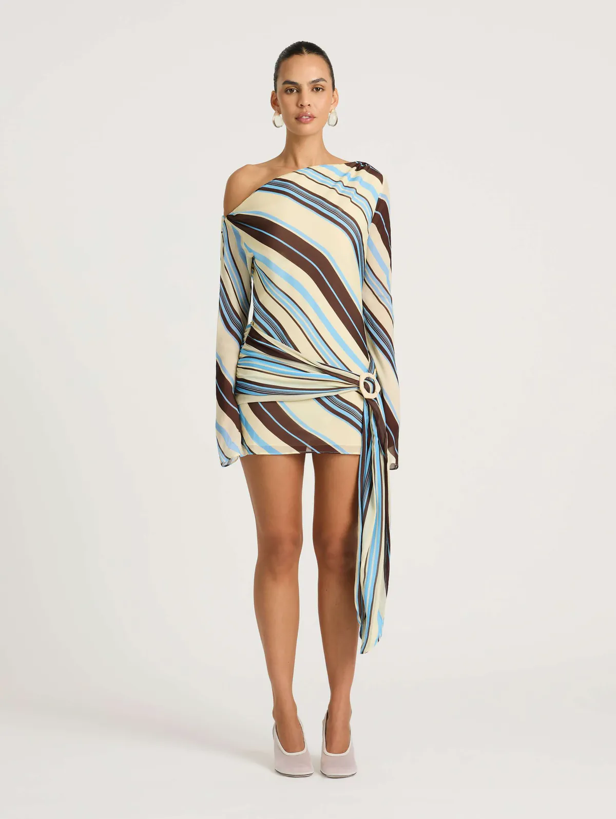 Elise Mini Dress Blue & Multi Size 12 by Benni