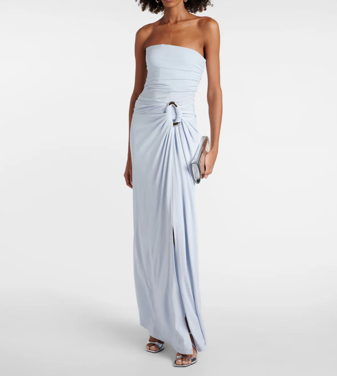 Emma Draped Jersey Bustier Gown Dress Blue Size US 0 / AU 14 by Simkhai