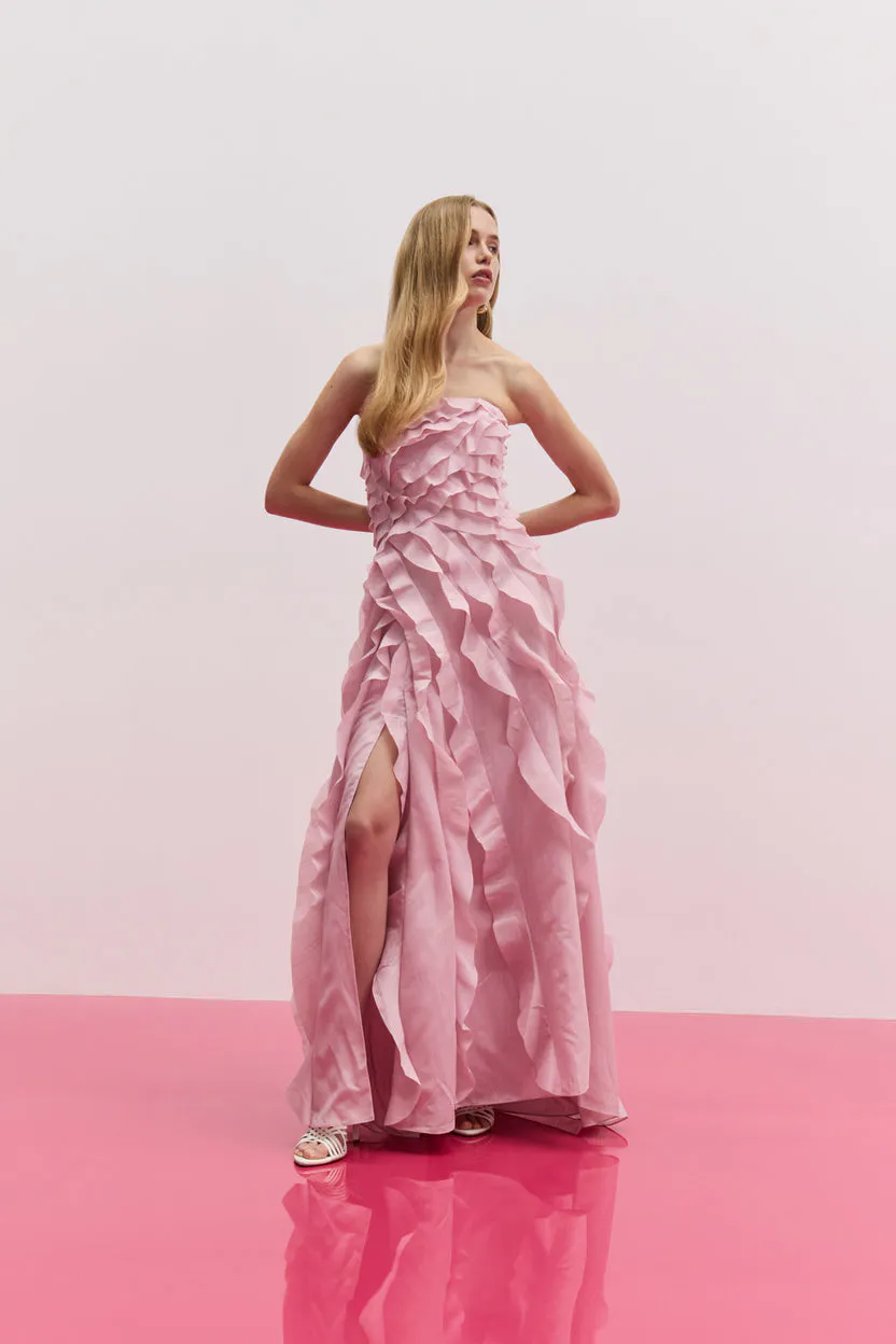 Allairie Gown Maxi Dress Chalk Pink Size 6 by Aje