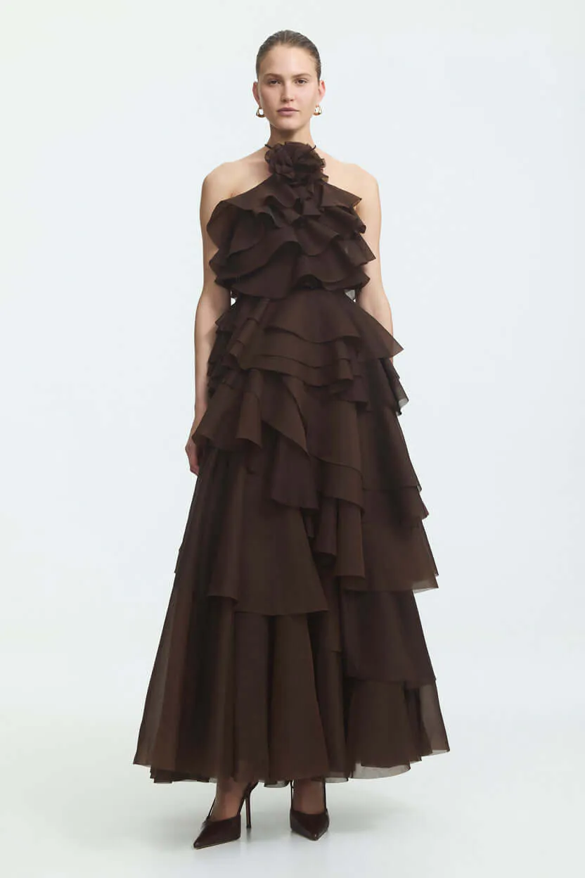 Villa Gown Dress Brown Size M / AU 10 by Aje
