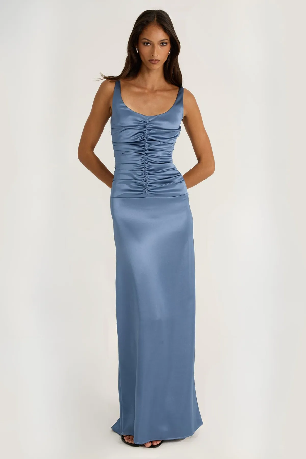 Atlein Maxi Gown Dress Vintage Blue Size 6 & 8 by Ance Gria