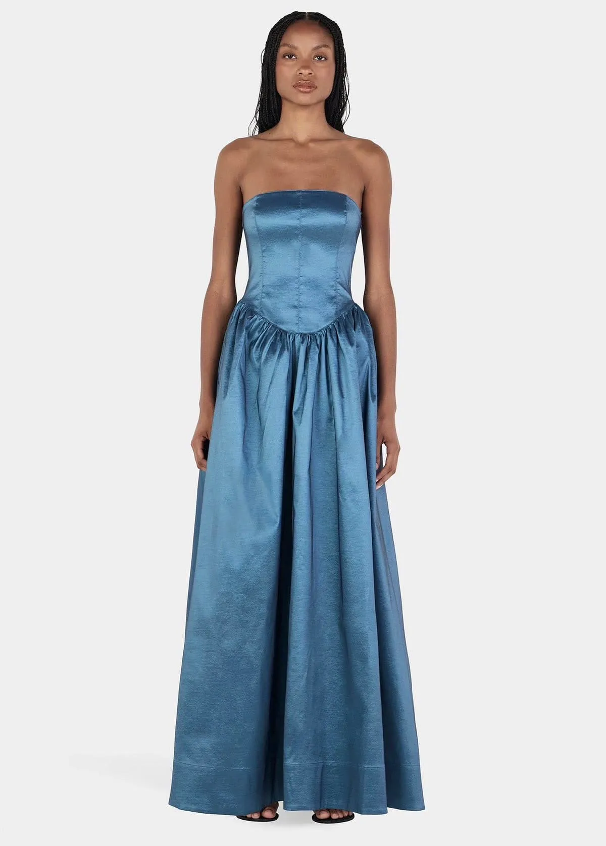 Gretel Audrey Gown Maxi Dress Blue Size 8 by Hansen & Gretel
