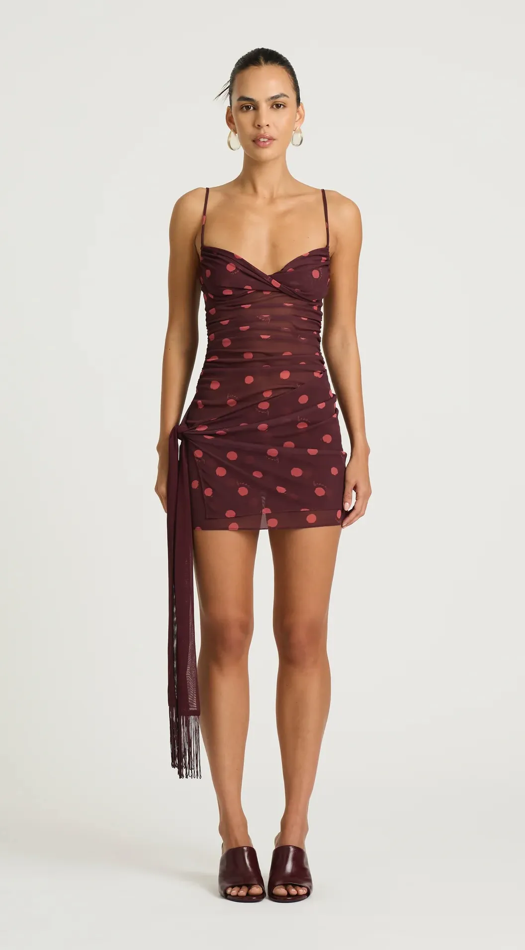 Piper Twist Dress Plum Spot Size 8 by Benni: image 1 of 1