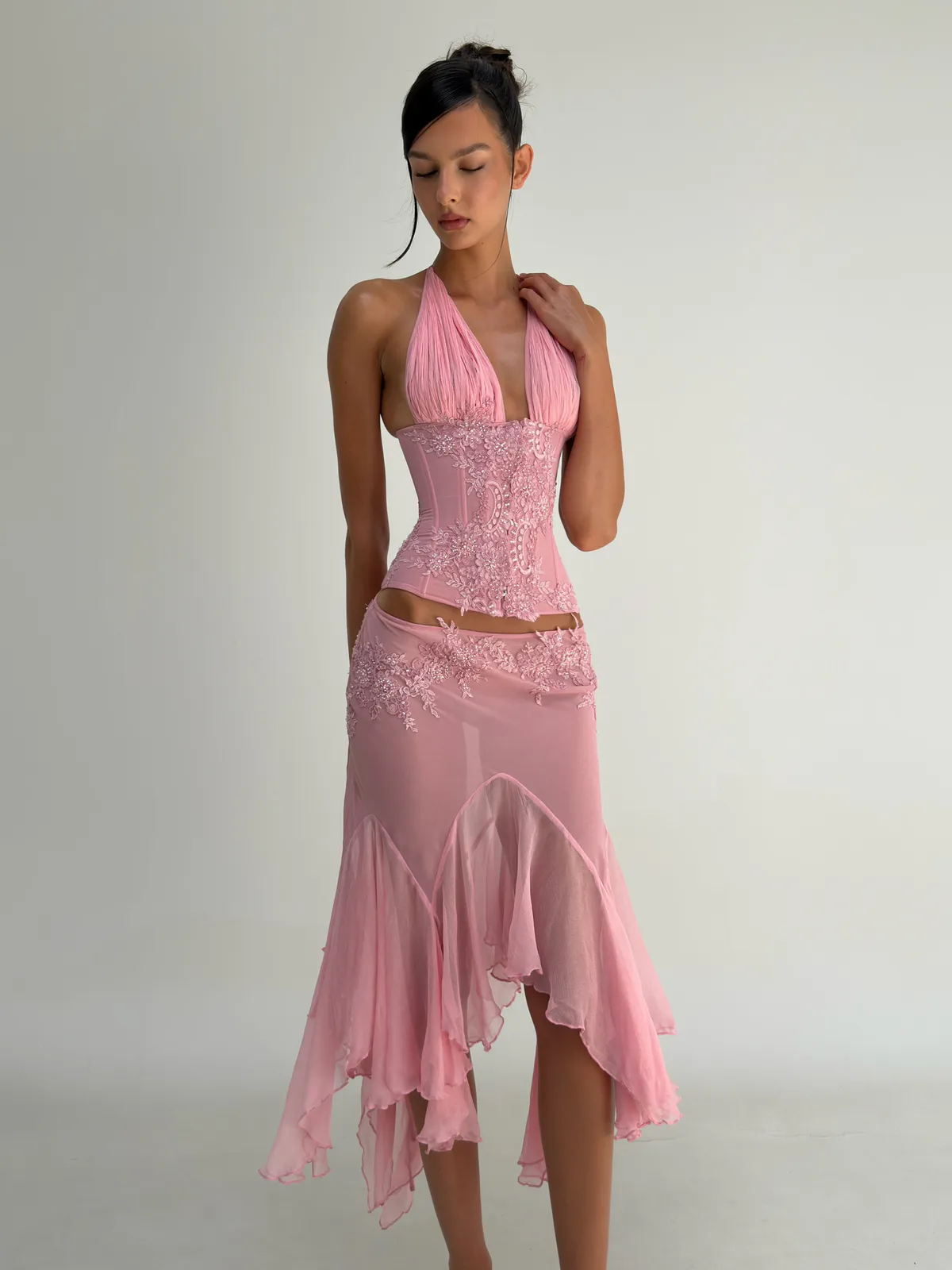 Rosabella Top & Skirt Set Pink Size S / AU 8 by Malimarea