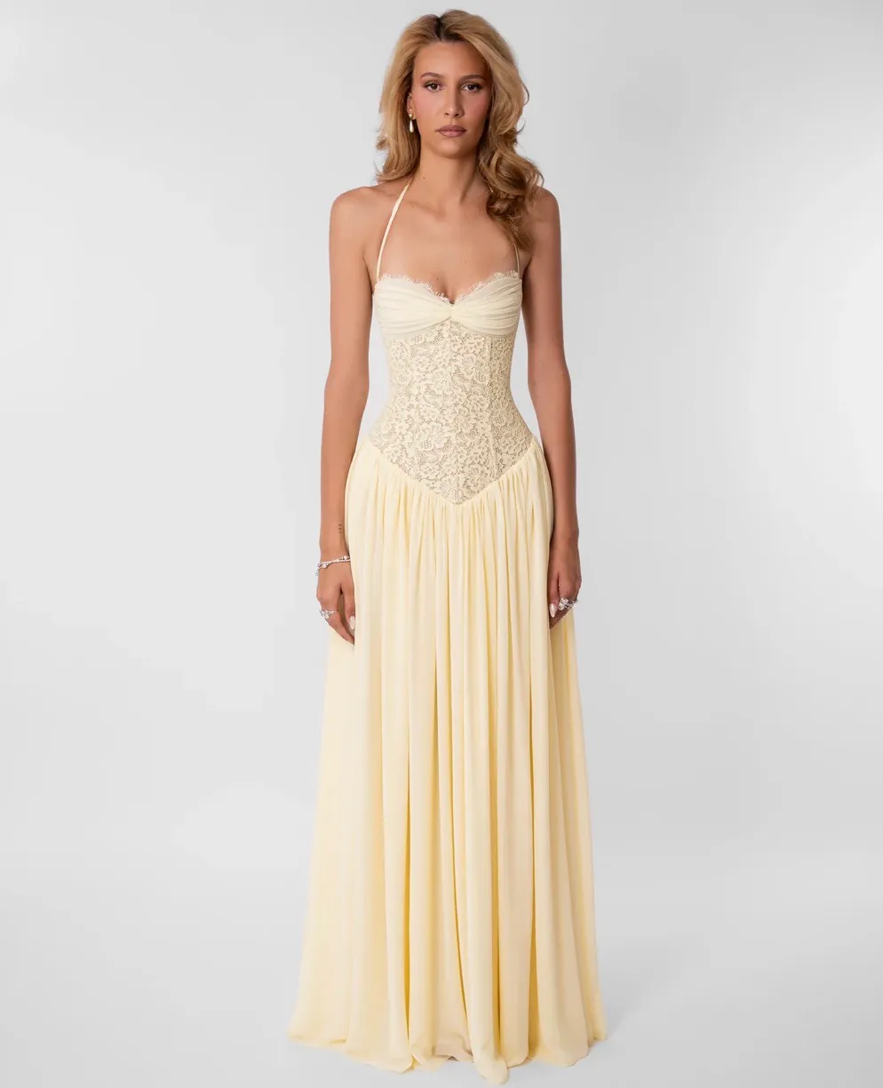 Faye Dress Butter Yellow Size S / AU 8 Petite by Fenity