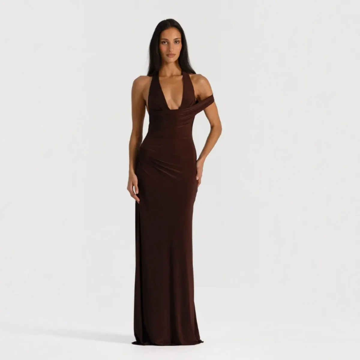 Mariela Gown Dress Espresso Brown Size 6 & 8 by Natalie Rolt