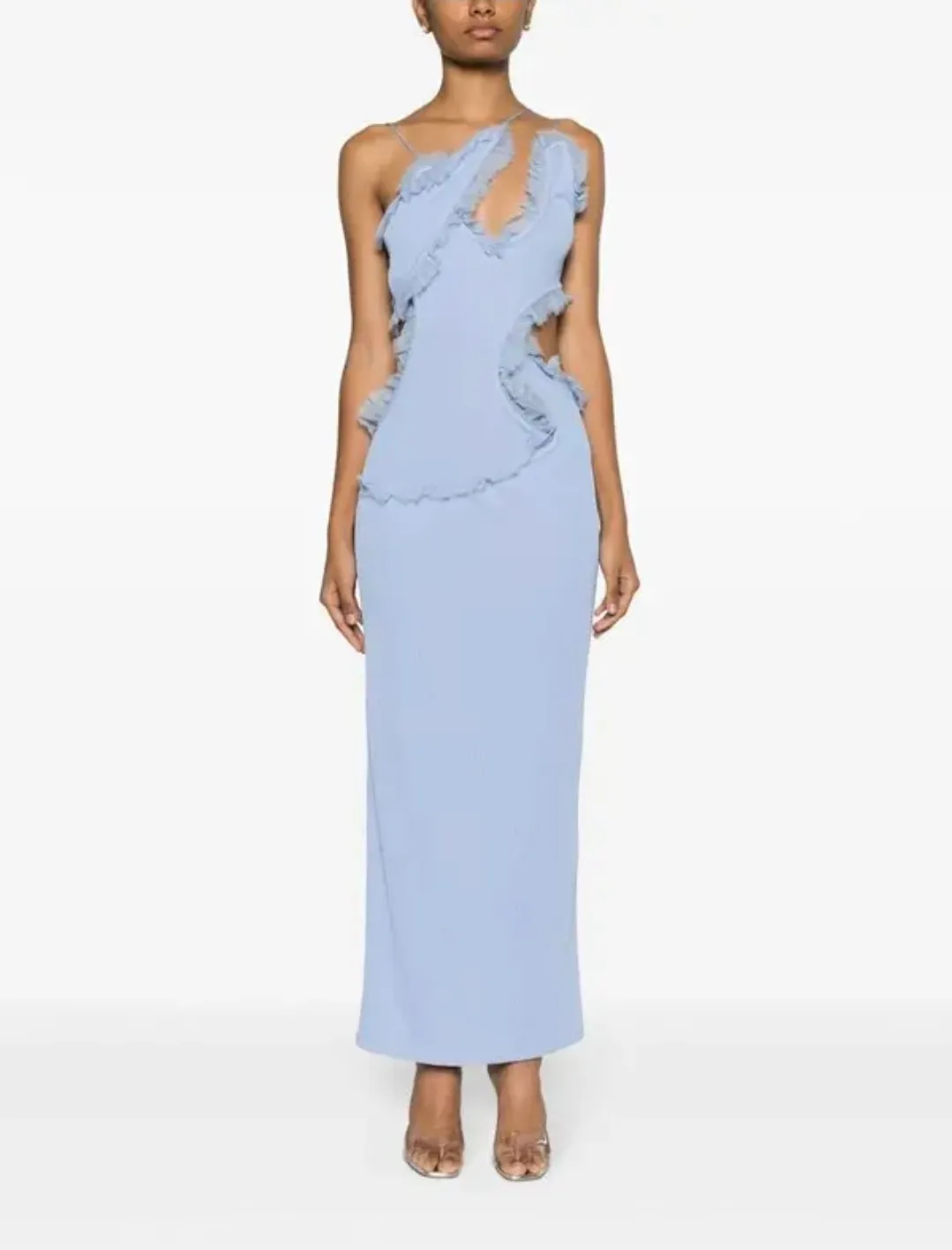 Carina Interlinked Dress Blue Size 6 + 8 by Christopher Esber