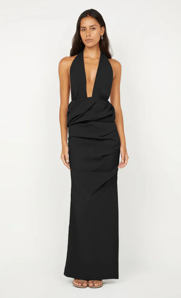 Priscilla Bubble Maxi Dress Black Size 8 by Bec & Bridge
