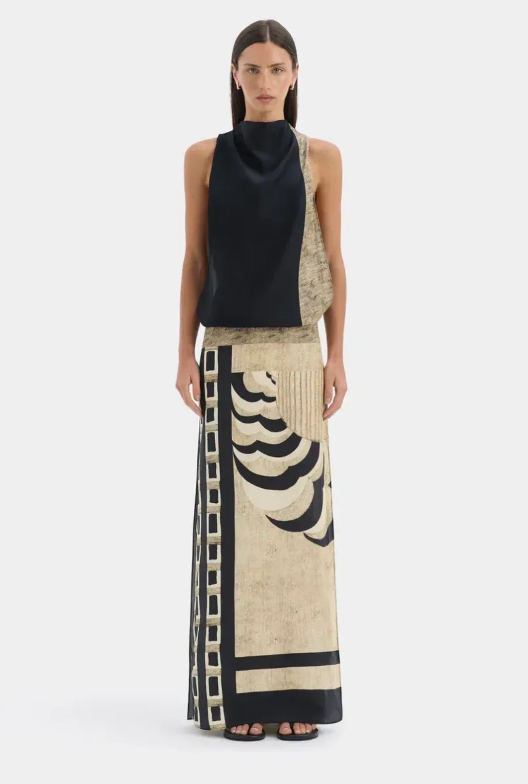Sona Maxi Dress Geo Space Multi & Print Size 0 / AU 6 by SIR