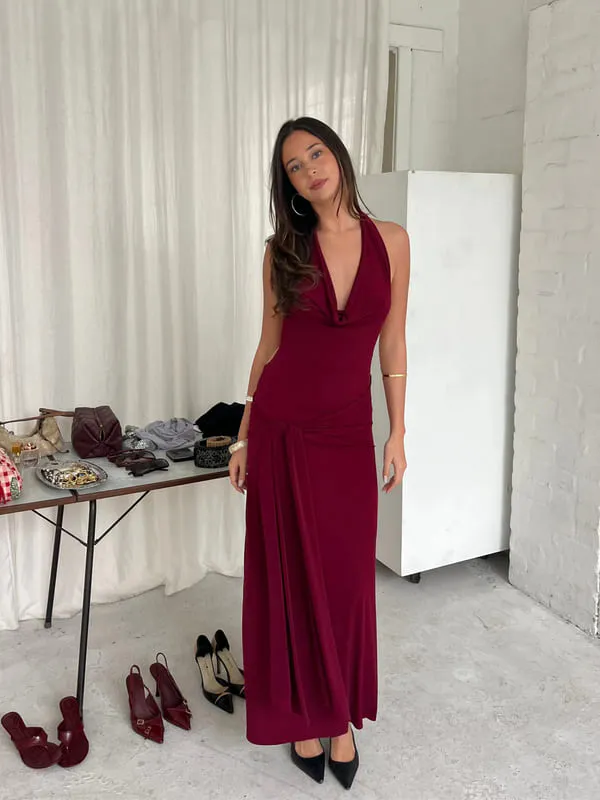 Nadia Maxi Dress Burgundy Red Size XS/S / AU 6/8 by LaMarie