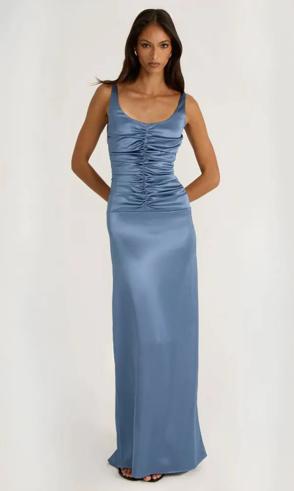Atlein Gown Maxi Dress Blue Size M / AU 10, L / AU 12 & XL / AU 14 by Ance Gria
