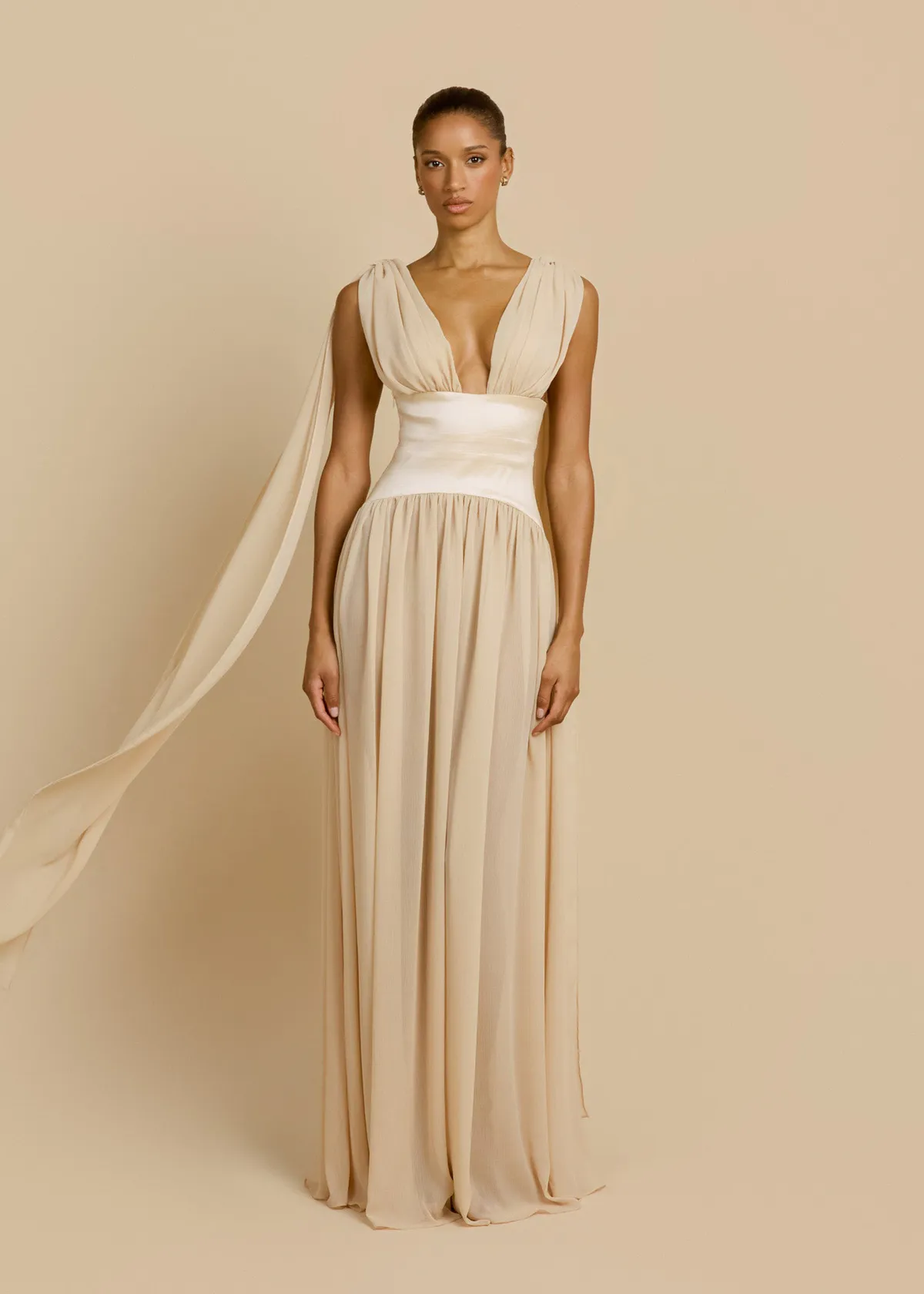 Ramona Dress Champagne Nude Size XS / AU 6 by Arcina Ori