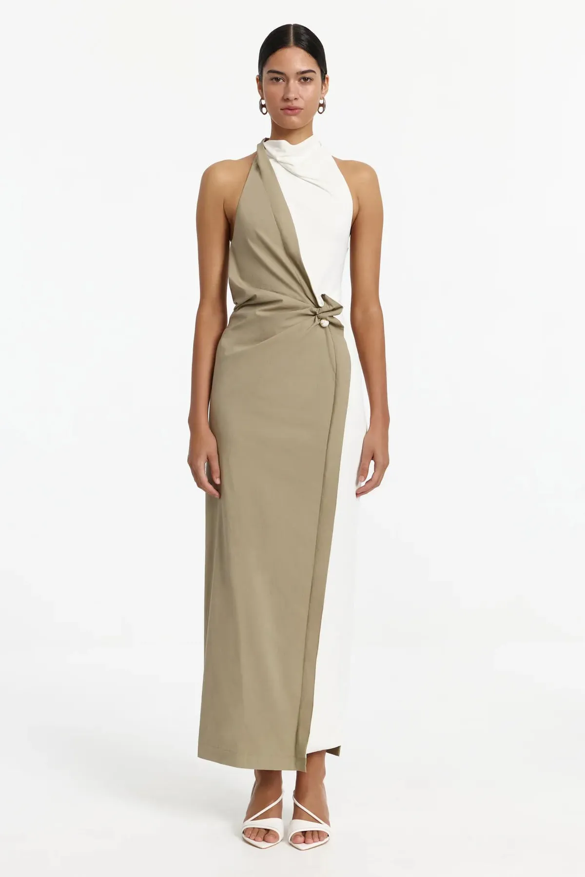 Rowyn Maxi Dress White & Brown Size 6, 8 & 10 by Significant Other