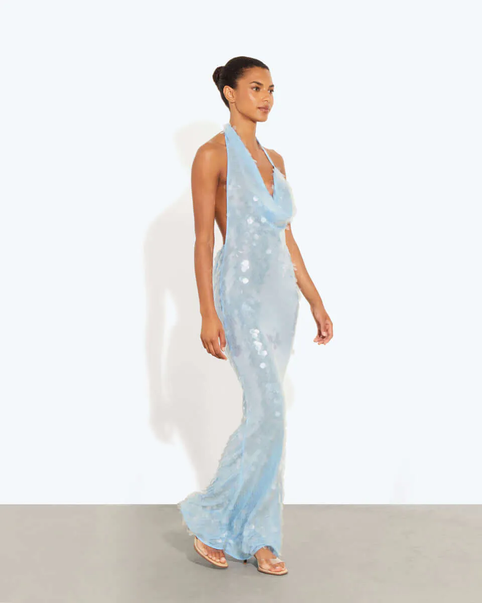 Anais Maxi Dress Blue Size 6 & 8 by Rat & Boa