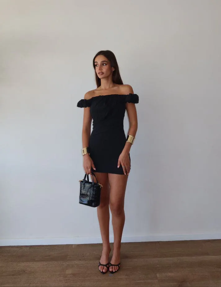 La Robe Ciceri Mini Dress Black Size 6 by Jacquemus