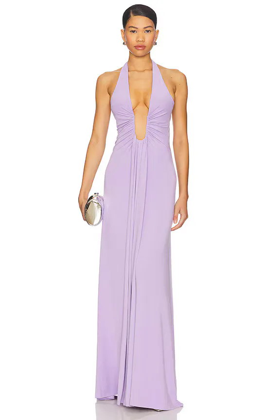 The Lusi Crepe Maxi Dress Lilac Purple Size M / AU 10 & L / AU 12 by Misha