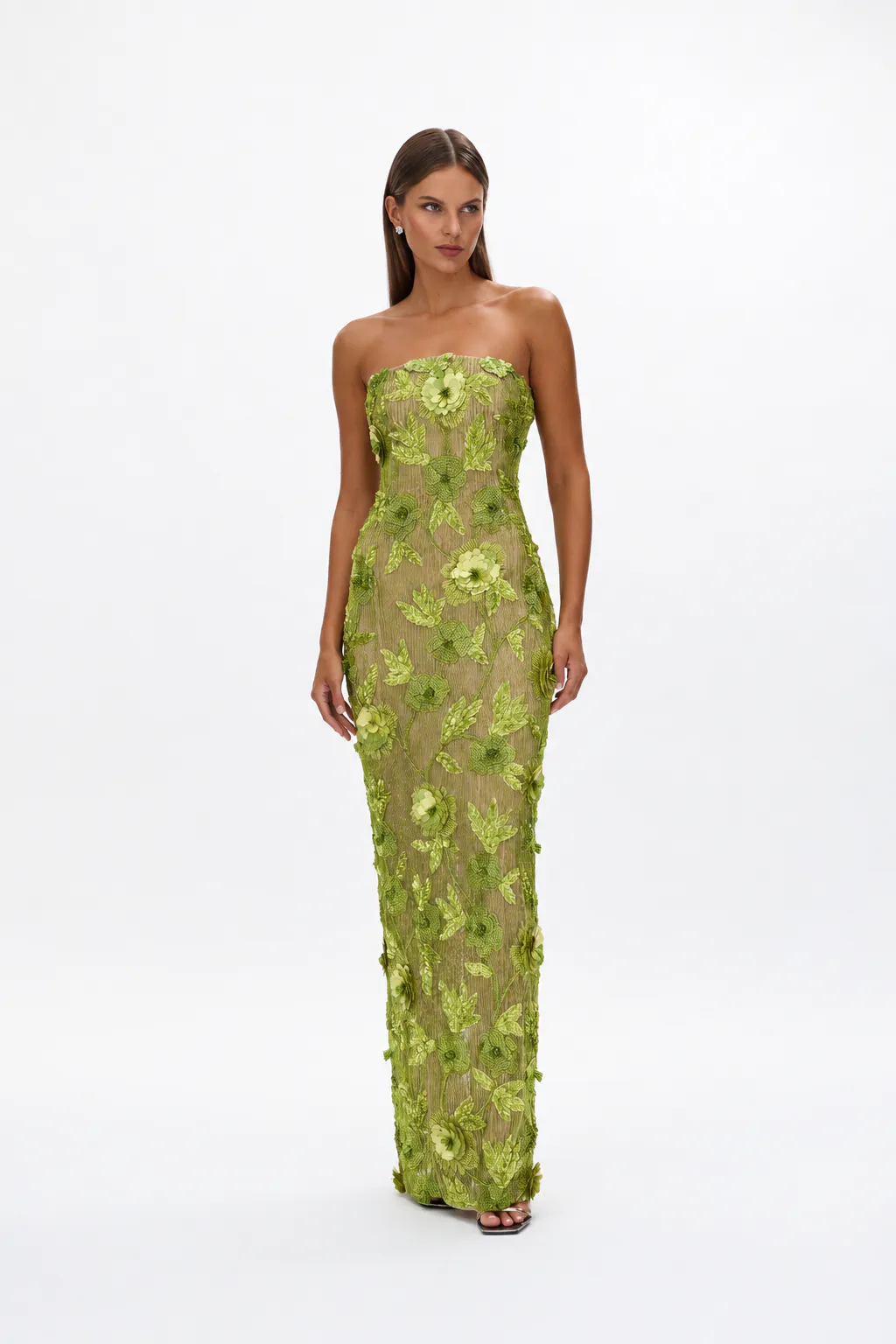 Pierre Gown Dress Citrus Green Size 2 / AU 10 by Rachel Gilbert