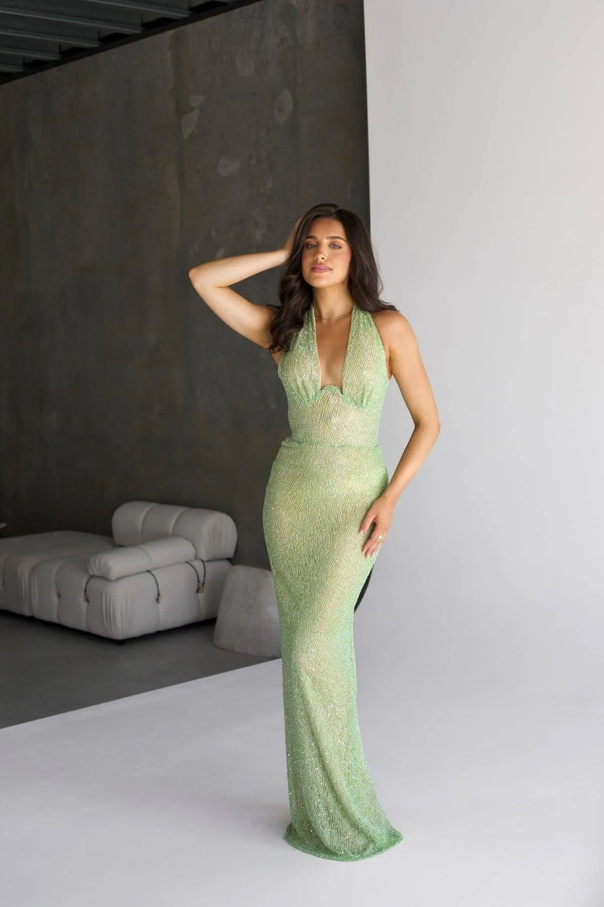 Enchanted Corset Gown Dress Emerald Green Size XS / AU 6 by Other