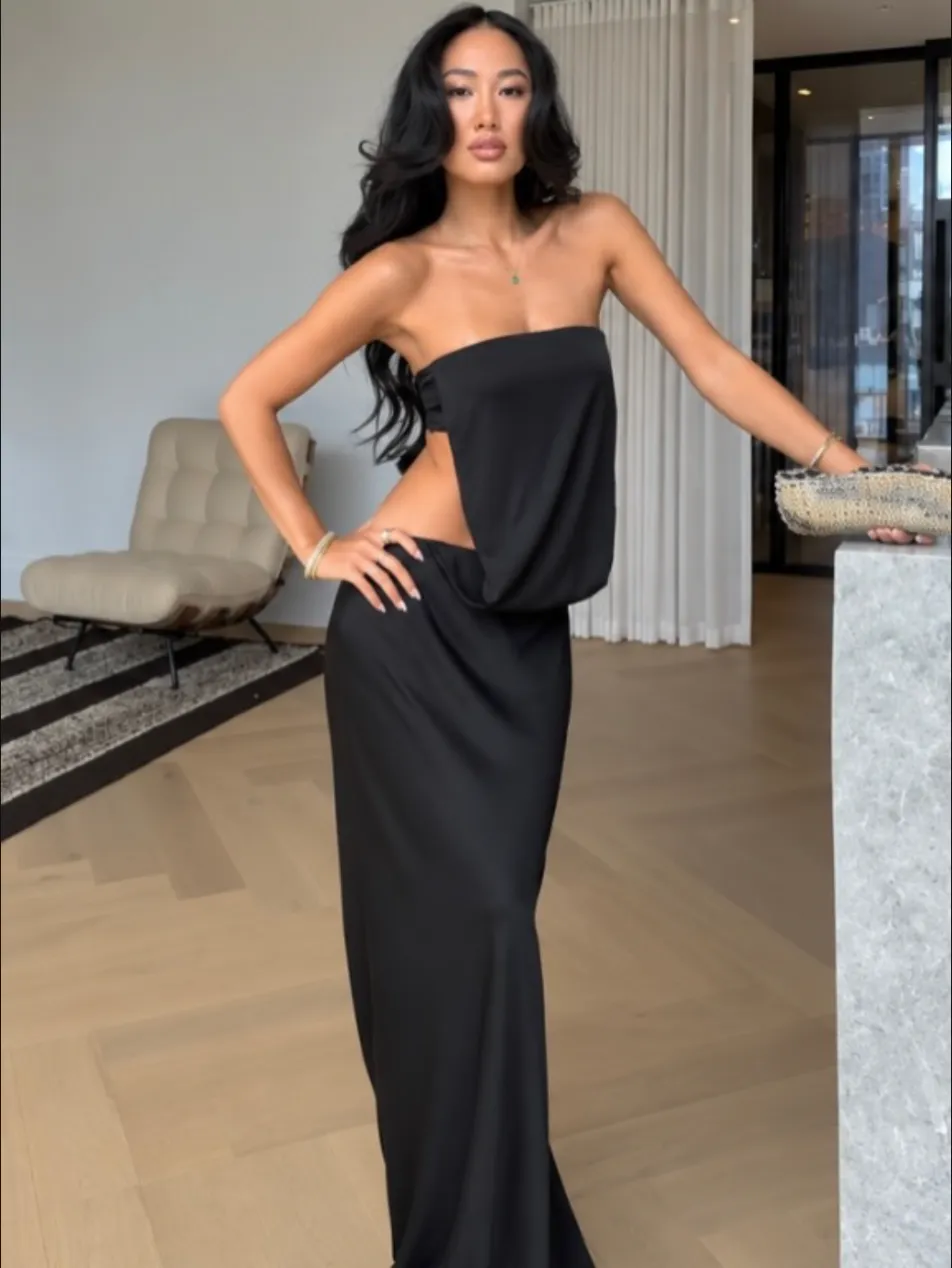 Renee Strapless Maxi Dress Black Size 6 & 8 by Bec & Bridge