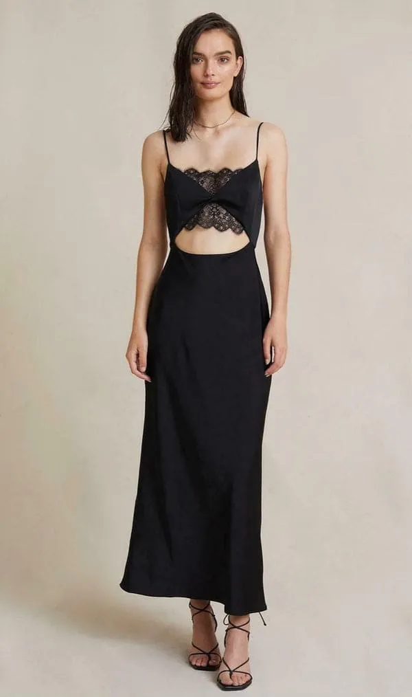 Valerie Midi Dress Black Size 8 by Bec & Bridge