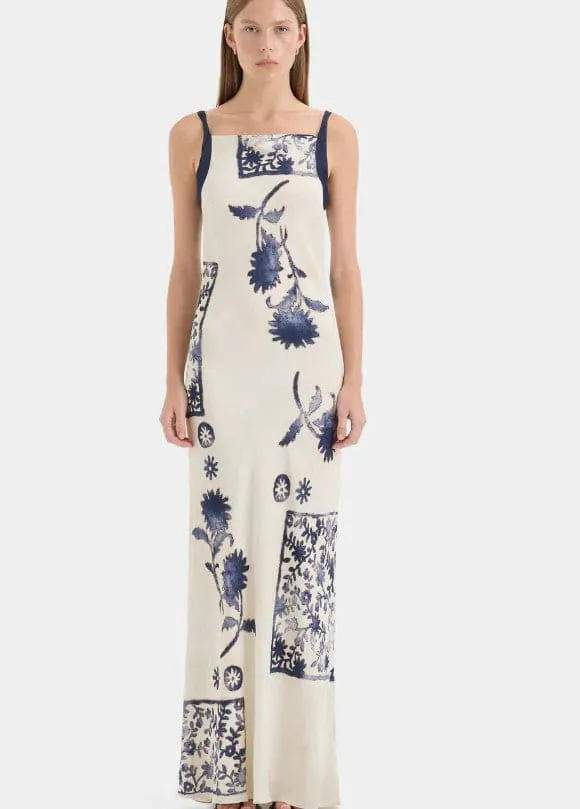 Phillipa Slip Maxi Dress Eira Midnight Print Size 0 / AU 6, 1 / AU 8 & 2 / AU 10 by SIR