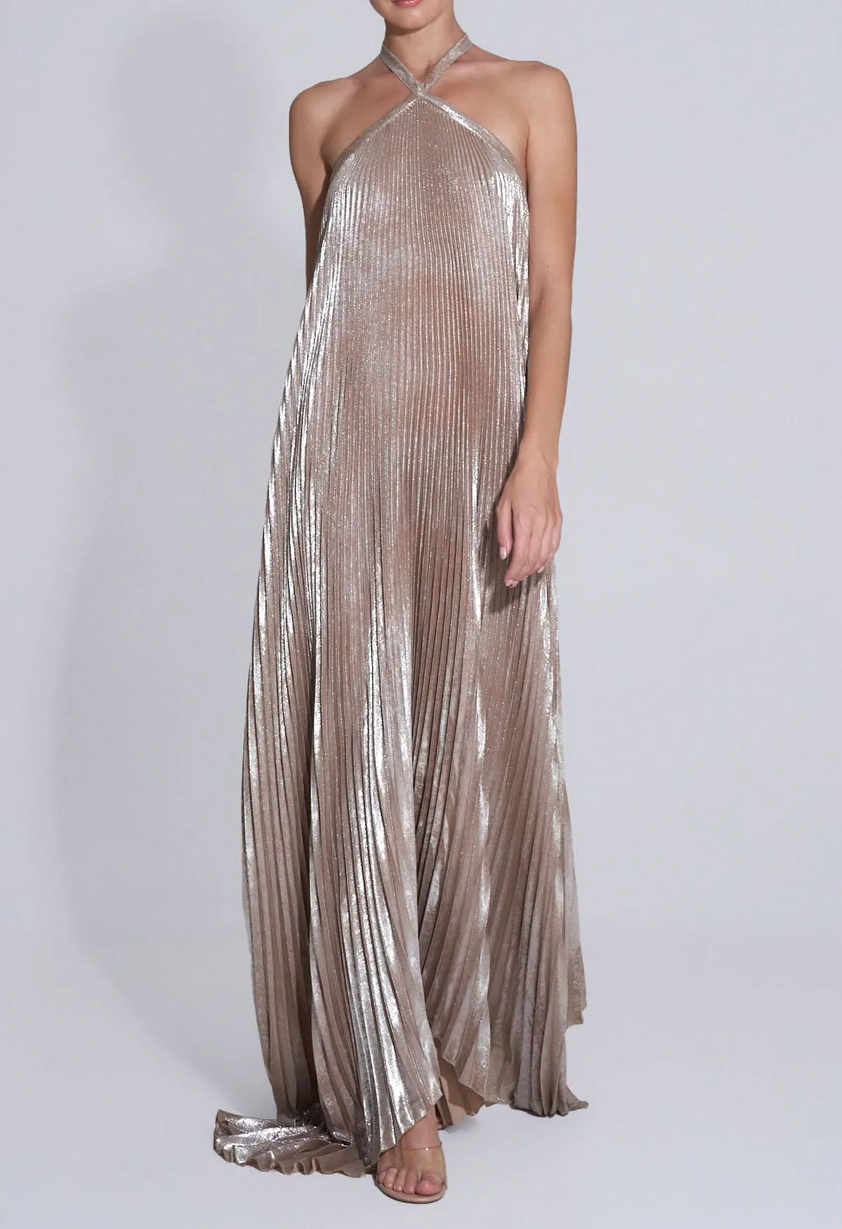 Desse Gown Dress Desert Shimmer Gold Size 10 by L'IDEE