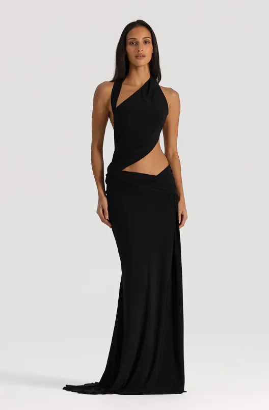 Odette Dress Black Size 8 by Natalie Rolt