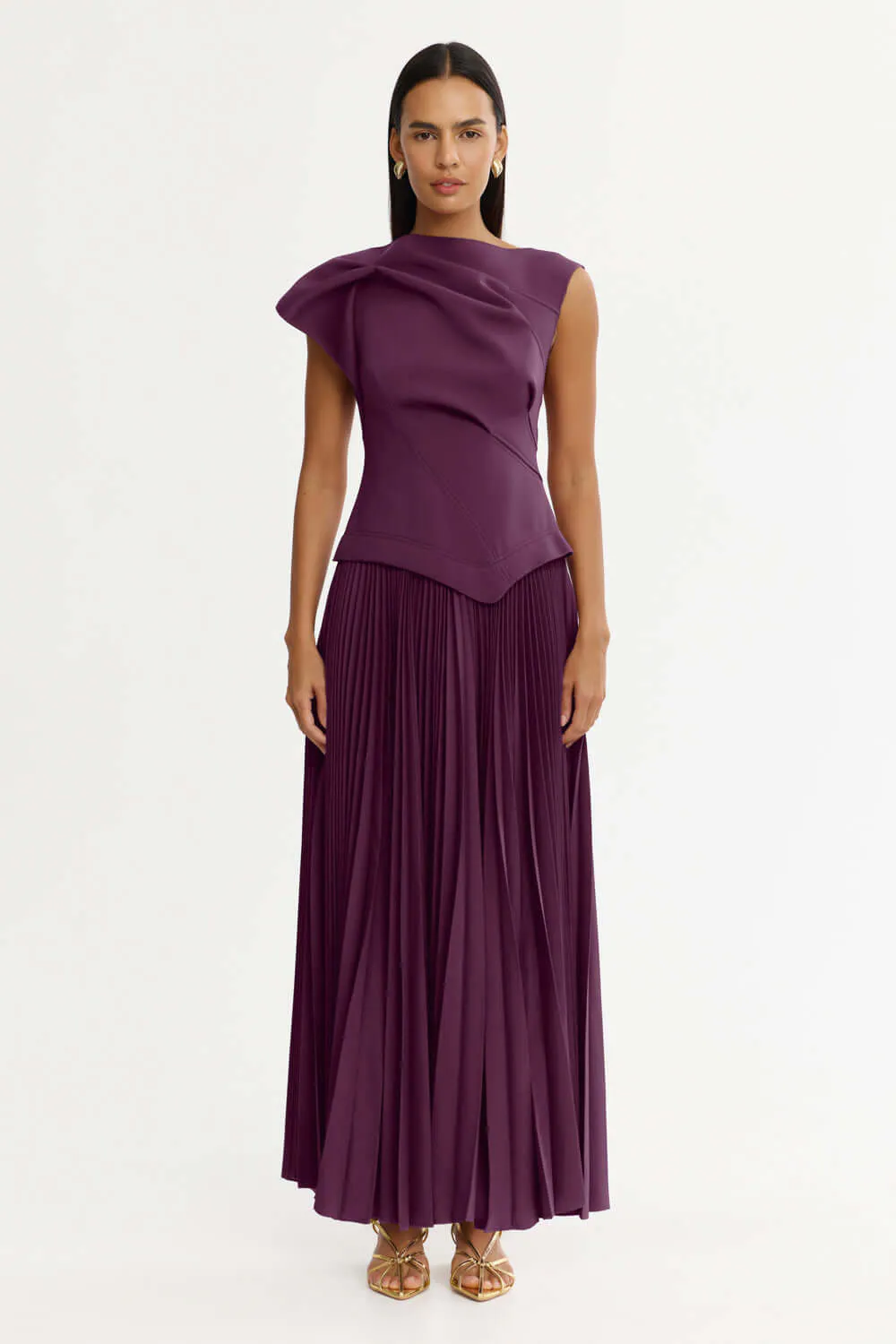 Cornmore Midi Dress Blackcurrant Purple Size 10 & 12 by Acler