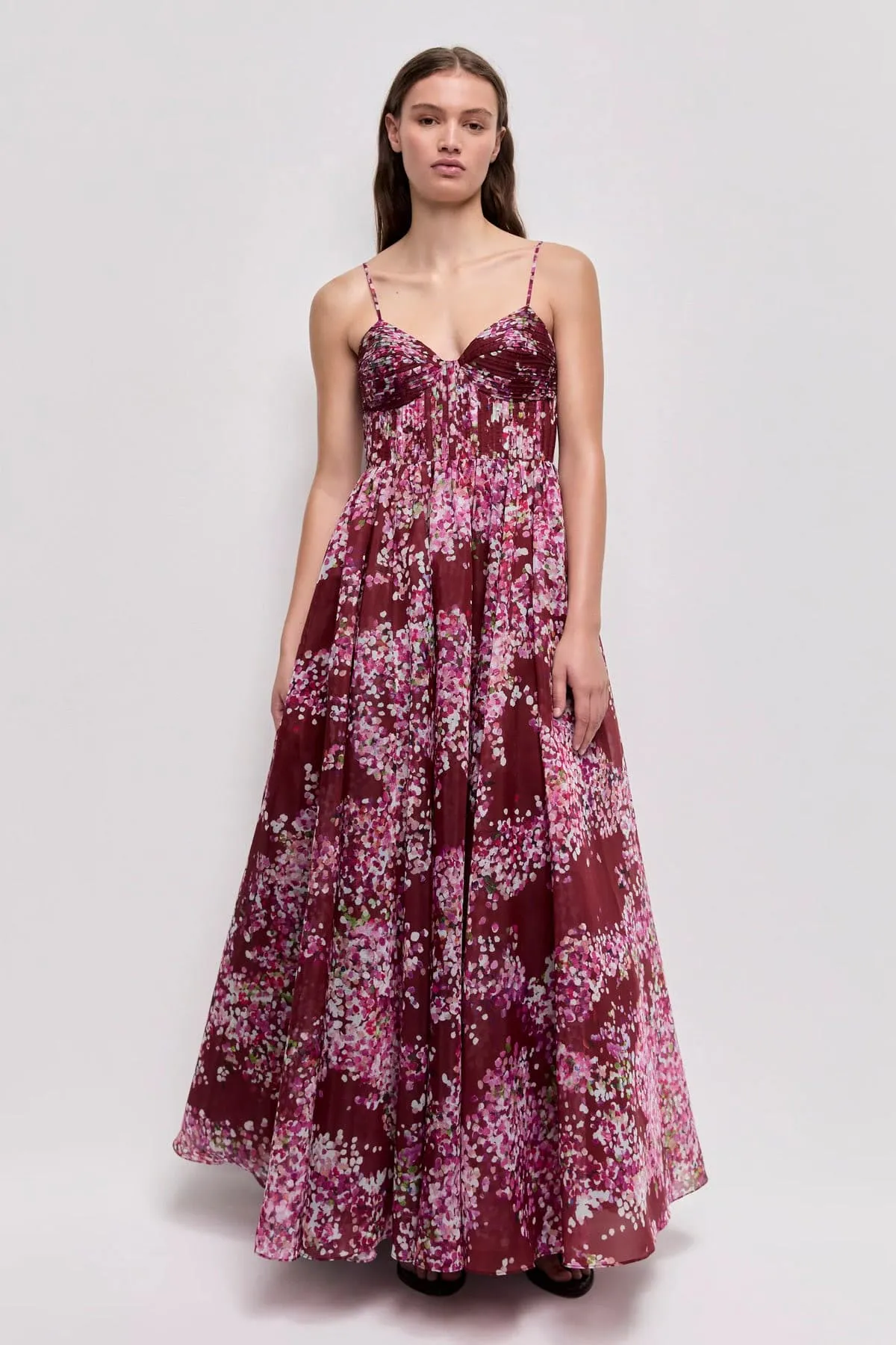 Fortuna Gown Maxi Dress Flora Blossom Red & Print Size 8 & 16 by Aje