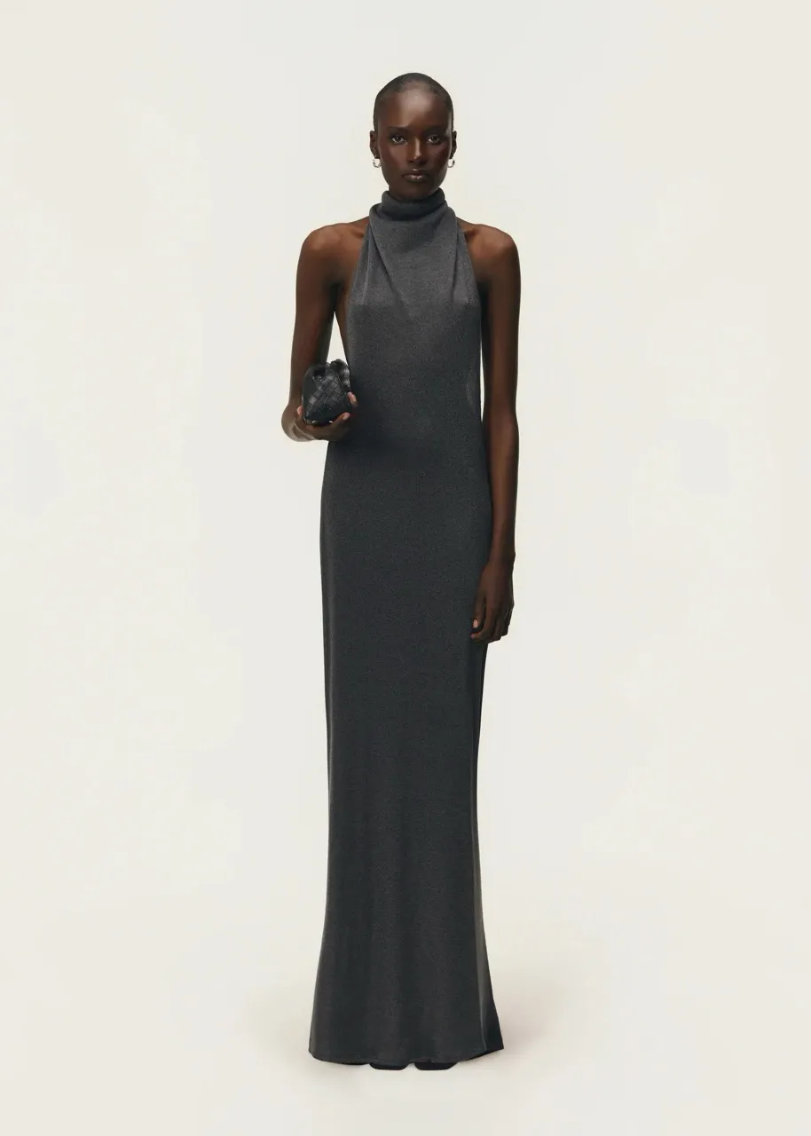 Romy Maxi Dress Chrome Metallic Grey Size S / AU 8 by Arcina Ori