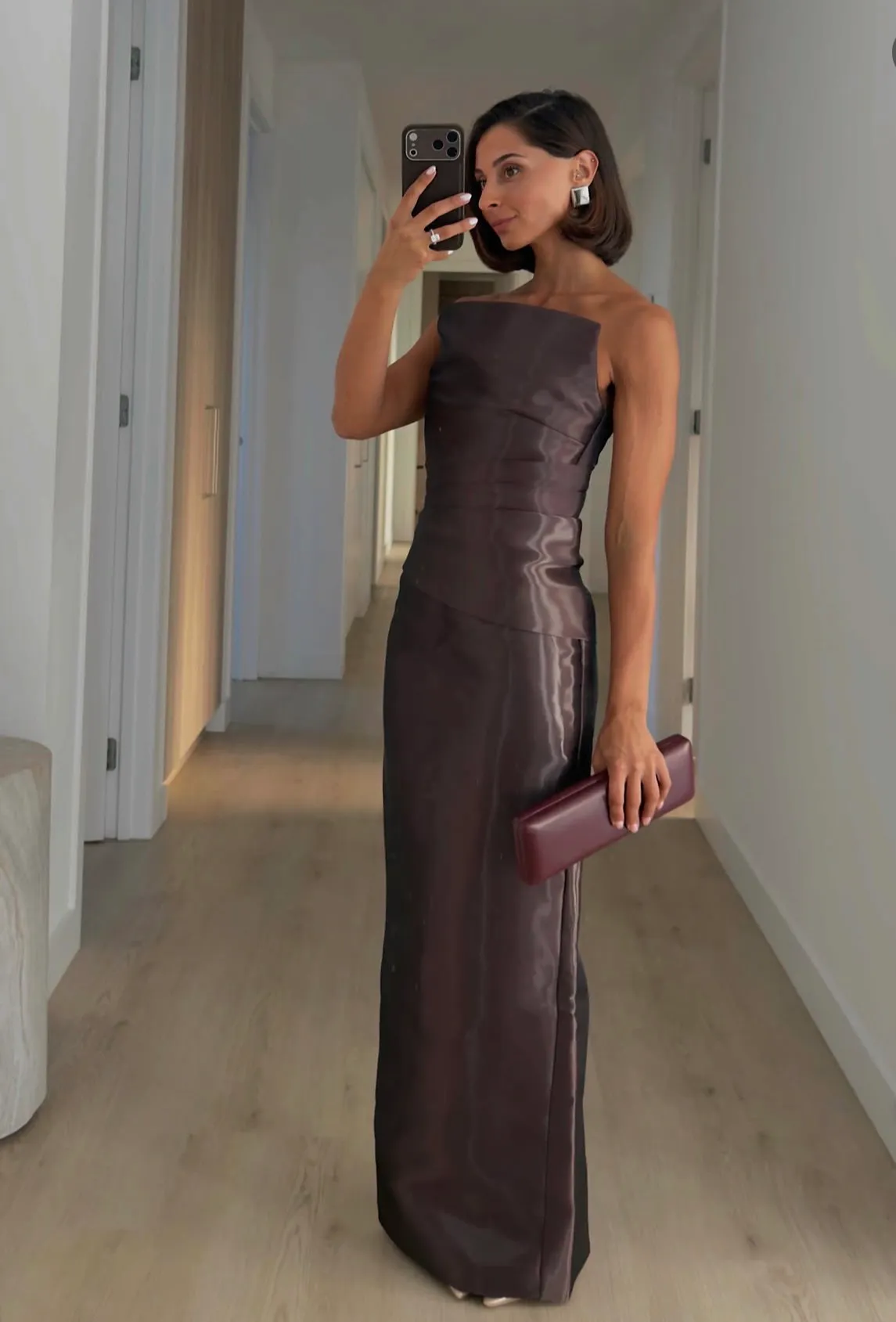 Tatum dress chocolate size XS (6) by Eliya The Label