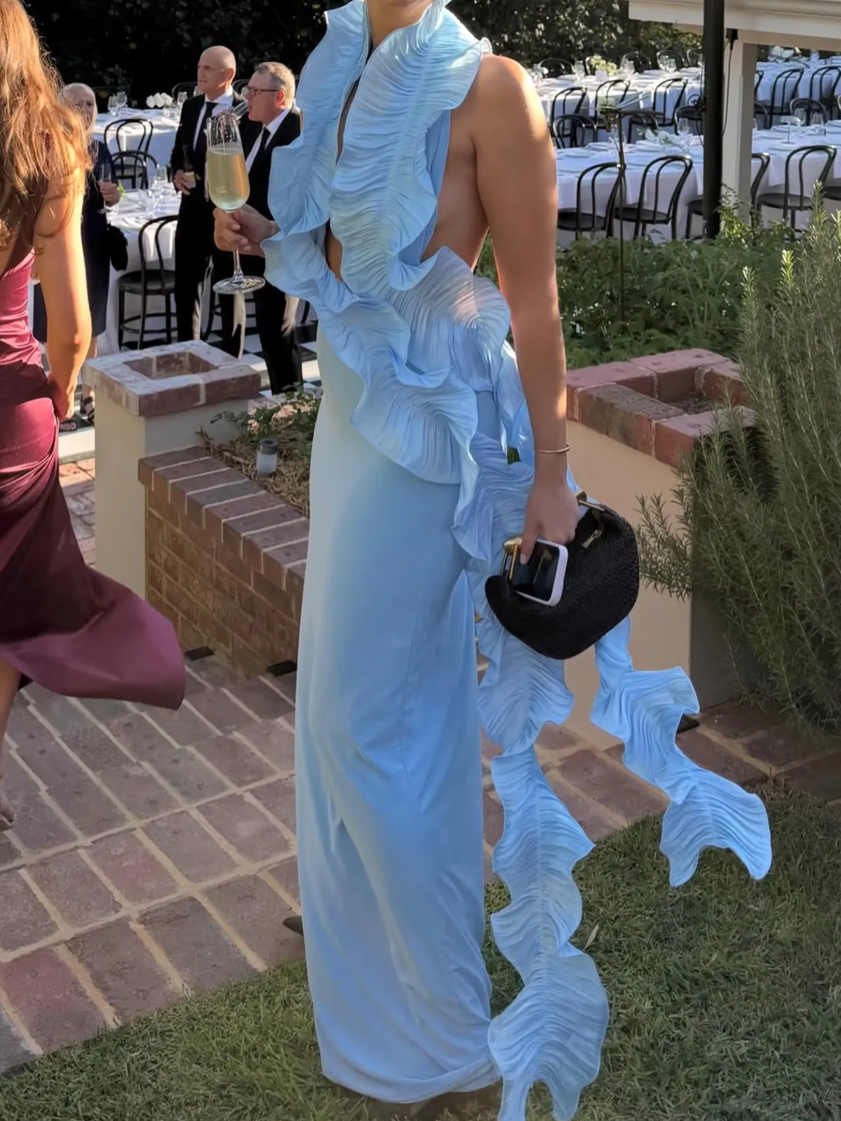 Hydrangea Maxi Dress Baby Blue Size XS / AU 6 by Deconduarte