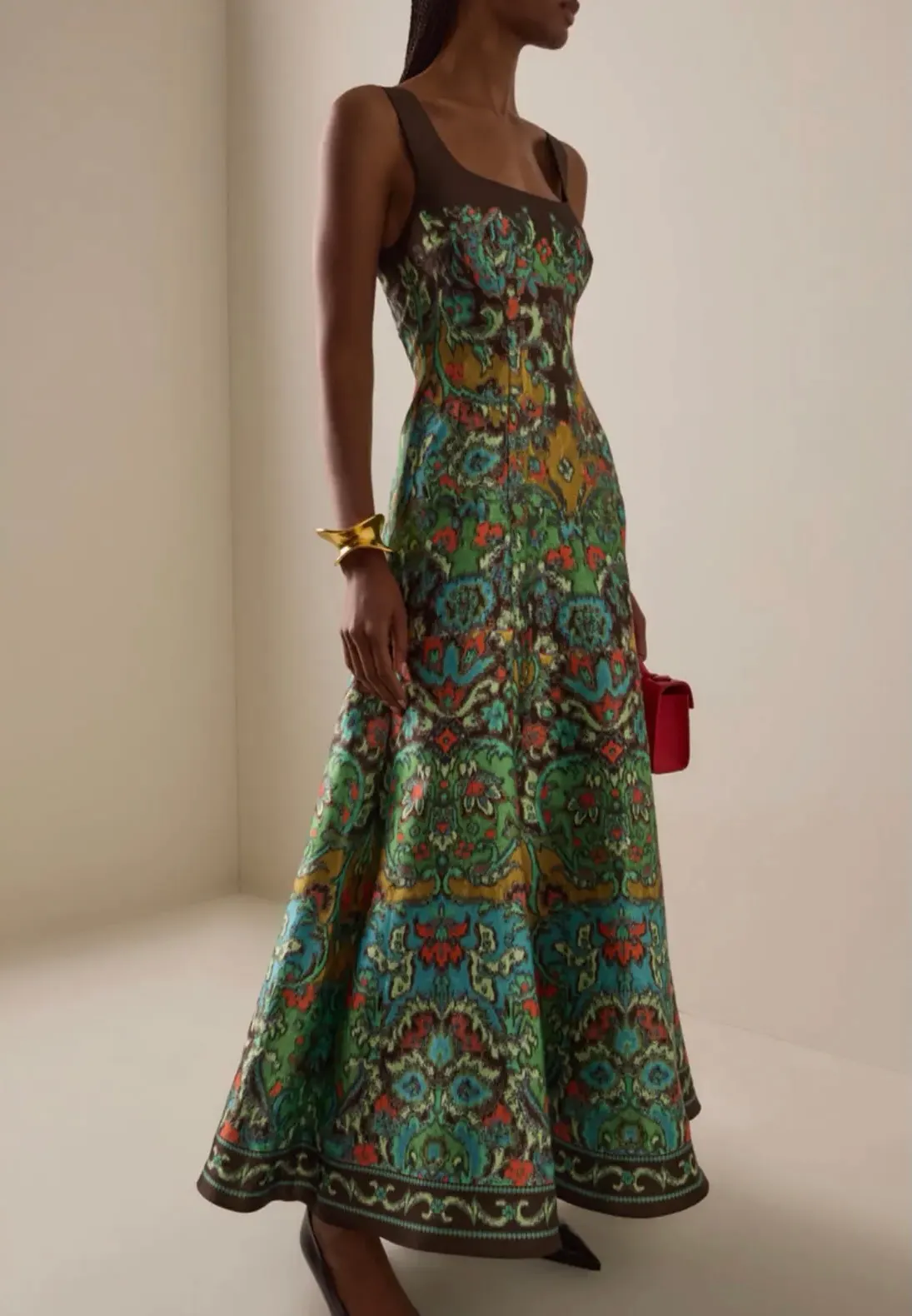 Charlotte Gown Maxi Dress Multi & Print Size 6 by Alemais