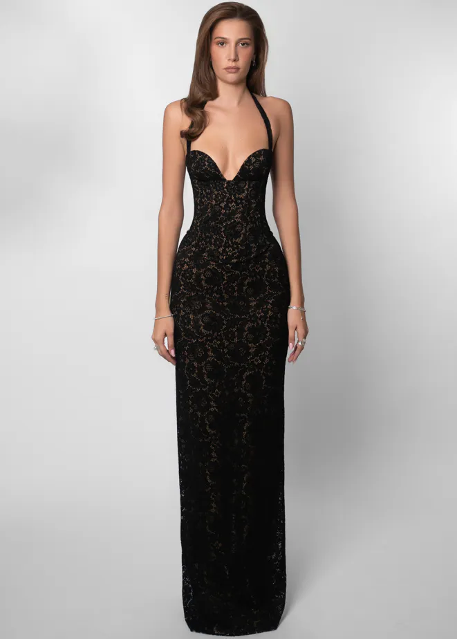 Monique Dress Black Size XS / AU 6 & S / AU 8 by Fenity