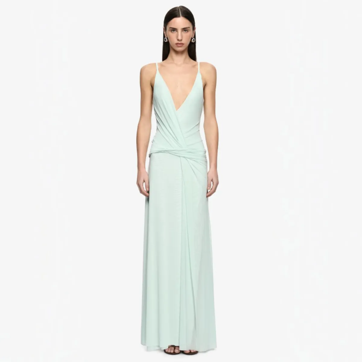 Vela Maxi Dress Spearmint Green Size 8 by Bec & Bridge