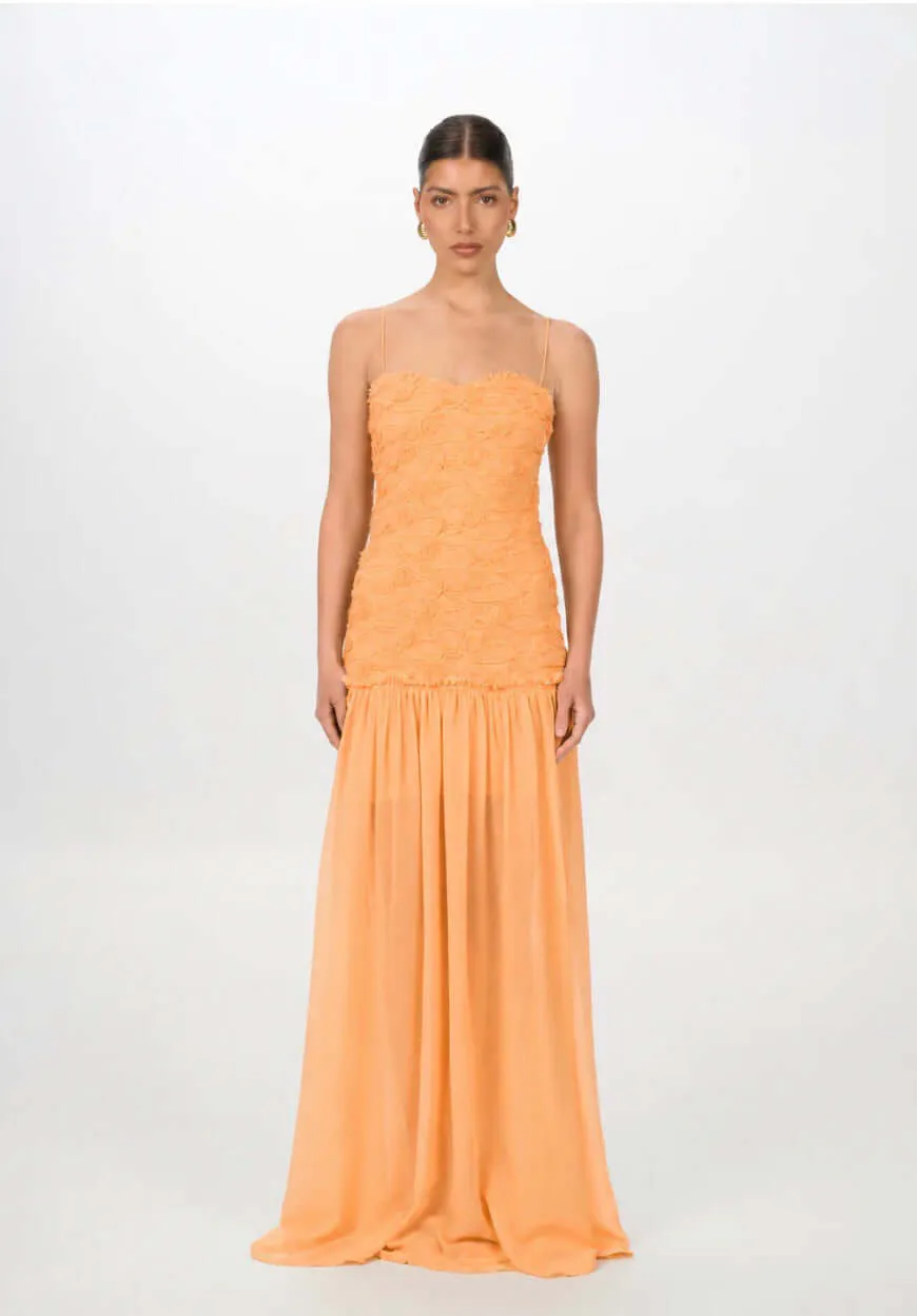 Renata Dress Apricot Orange Size 6, 8 & 10 by Jefre Sei