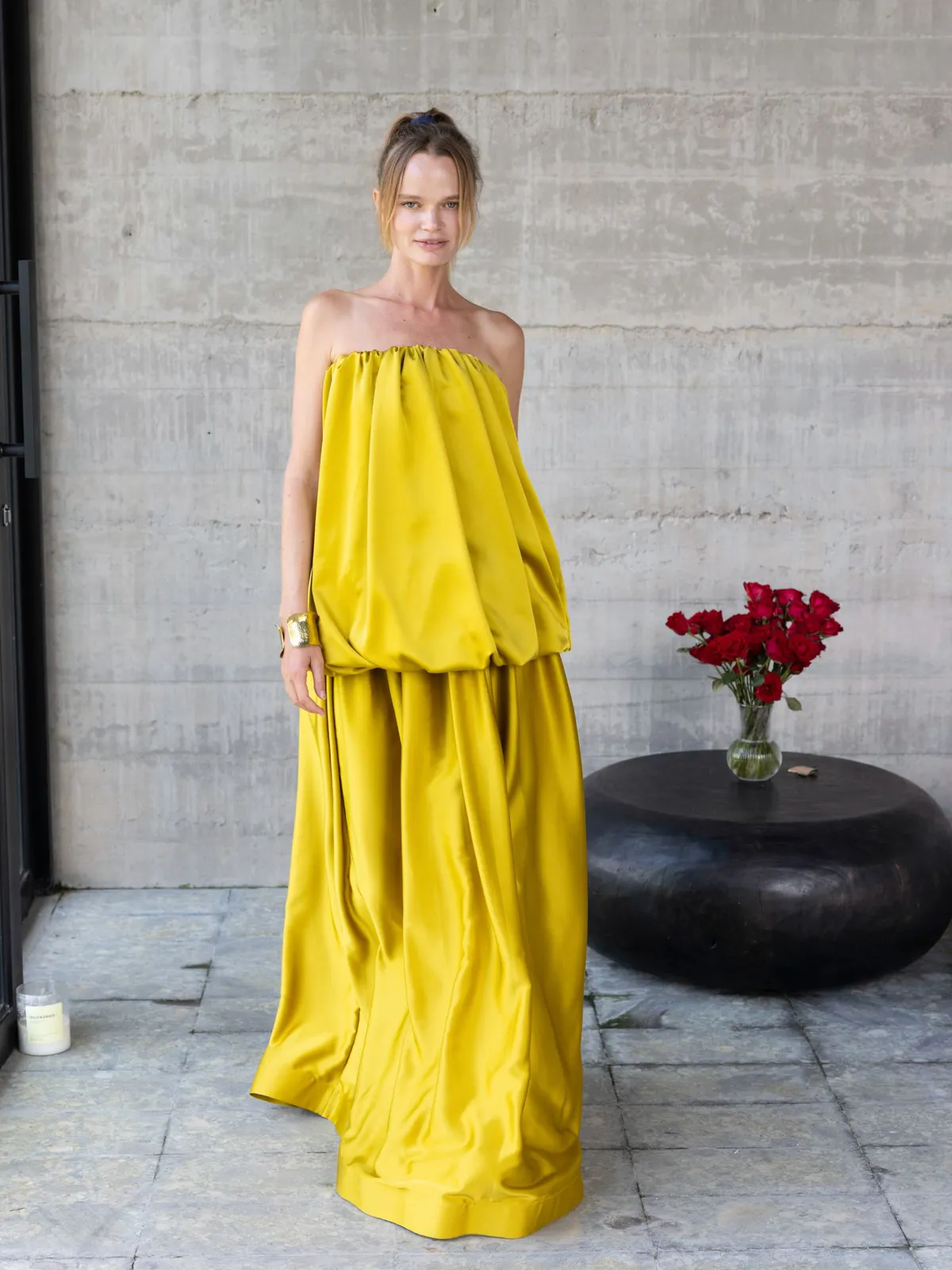 Reine Gown Dress Chartreuse Yellow Size 8 by L'IDEE