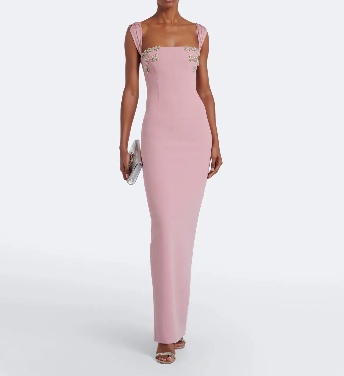 Malia Embellished Crepe Corset Gown Dress Pink Size 0 / AU 6, 1 / AU 8, 2 / AU 10 & 3 / AU 12 by Rachel Gilbert