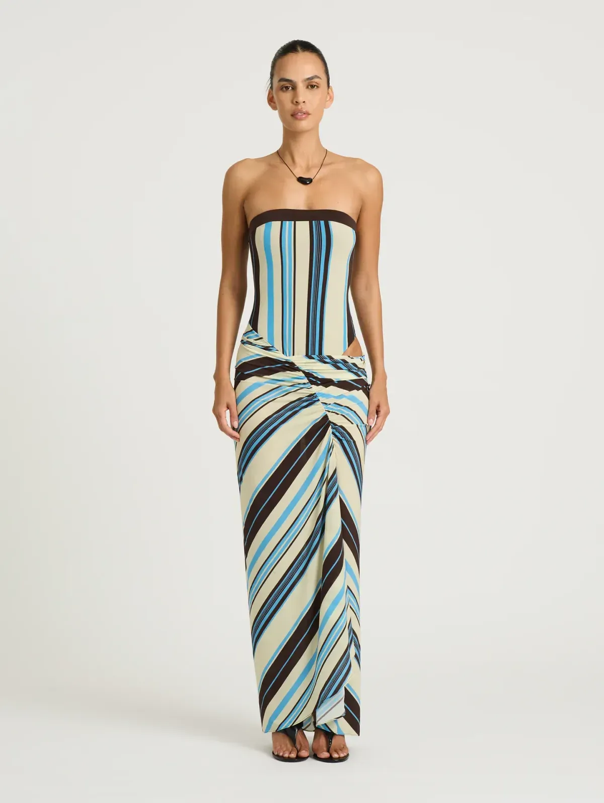 Rumi Strapless Maxi Dress Multi Size 6, 12 & 14 by Benni