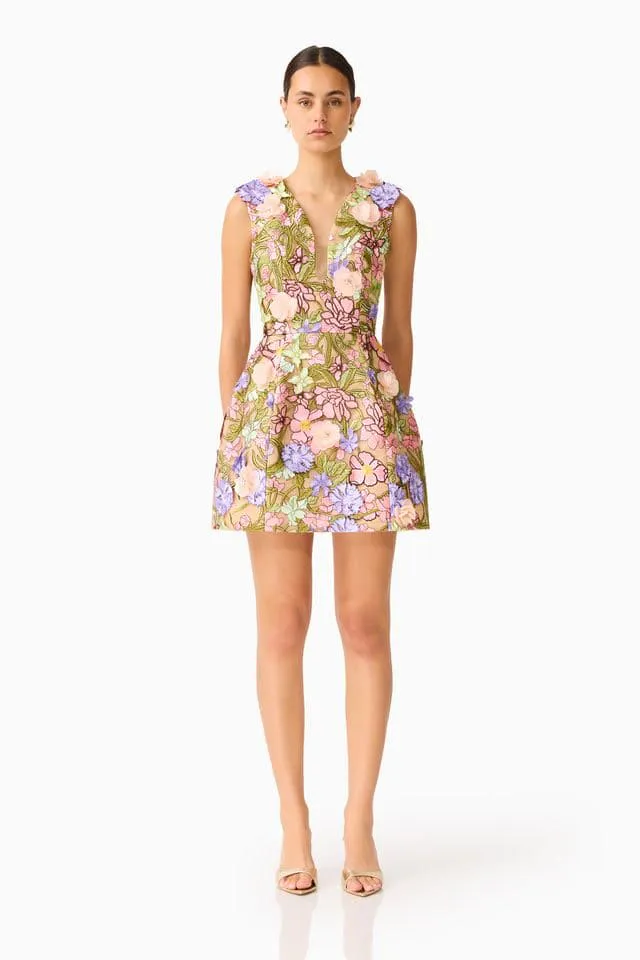 Fiora Mini Tulip Dress Multi Size 6, 8 & 10 by Elliatt