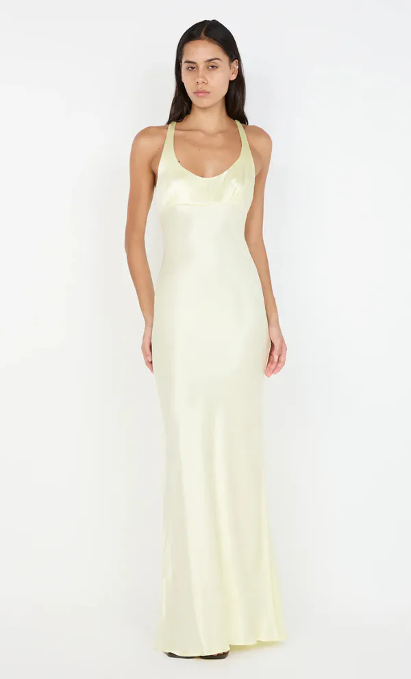 Maxina Crossover Dress Ice Yellow Size XS / AU 6, S / AU 8 & M / AU 10 by Bec & Bridge