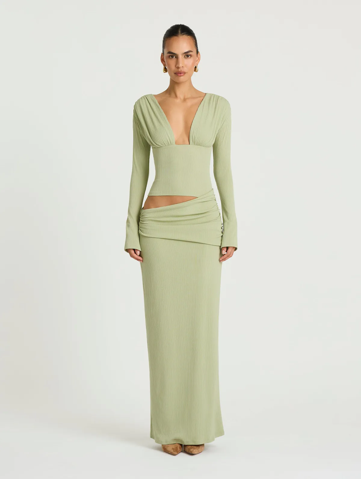 Agnes Maxi Dress Pistachio Green Size 6 & 8 by Benni