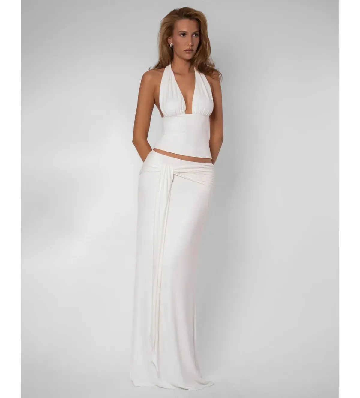 Dolce Top & Skirt Set White Size 6 by Fenity