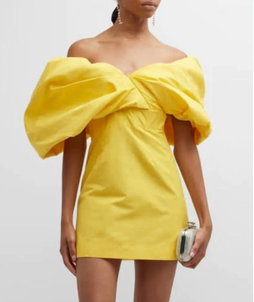 Xavier Mini Dress Yellow Size 3 / AU 12 by Rachel Gilbert