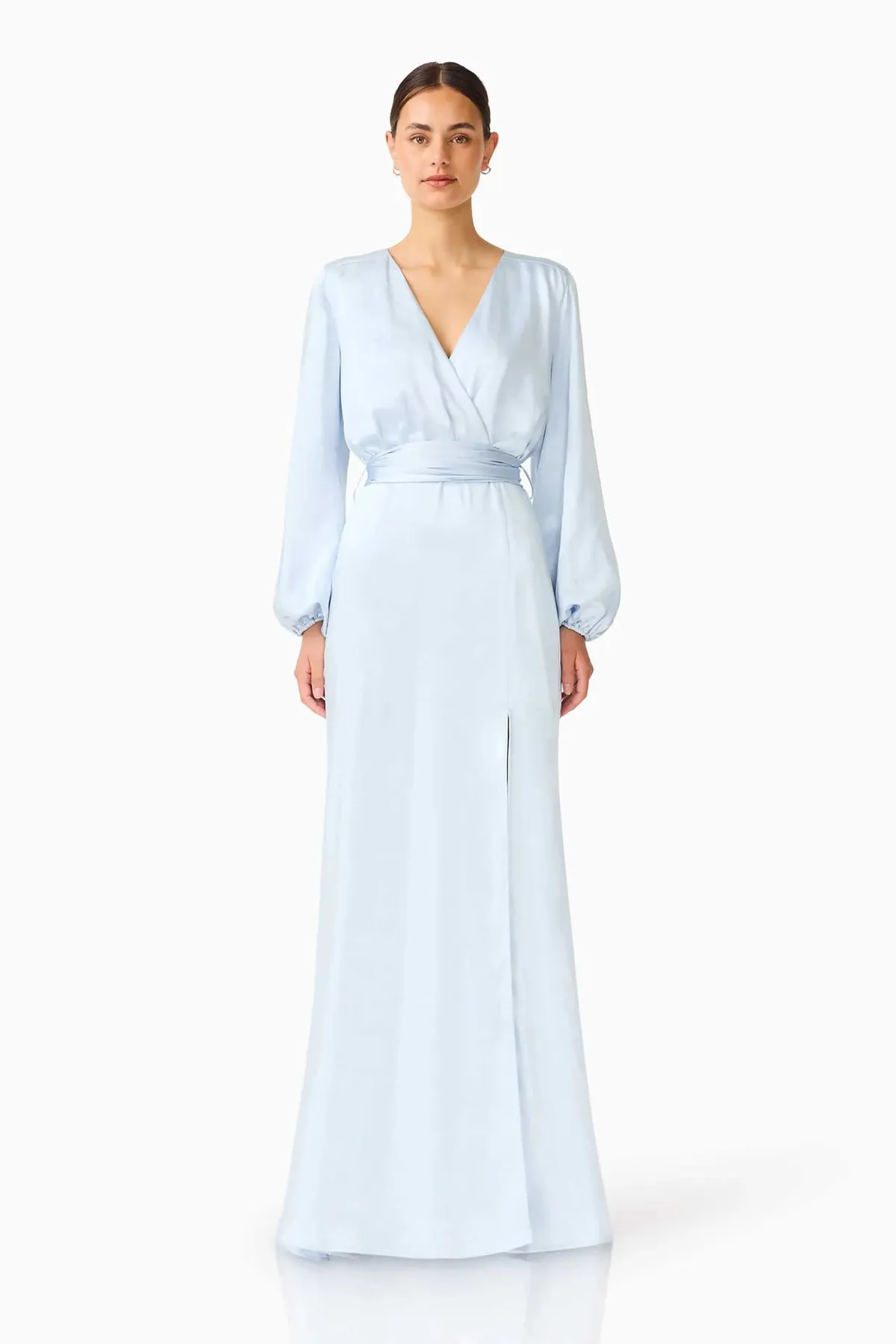 Kai Long Sleeve Maxi Dress Pale Blue Size S / AU 8, M / AU 10, L / AU 12, XL / AU 14 & XXL / AU 16 by Elliatt